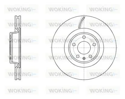 Диск тормозной передний (пр-во Remsa) Audi A4 A5 17>, A6 A7 18>, Q5 17> WOKING D6197010