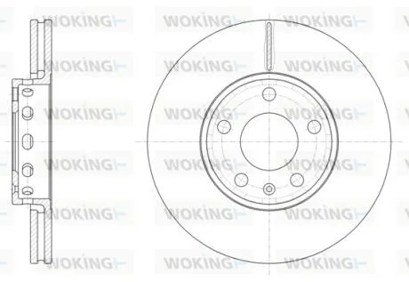 Гальмівний диск перед. Audi 100/A4/A6/Passat B5 90-05 (288x25) WOKING D6328.10
