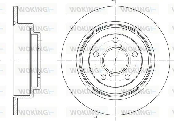 Диск тормозной задний (кратно 2) (пр-во Remsa) Subaru Forester 02>08 Impreza 00>08 WOKING D6398.00 (фото 1)