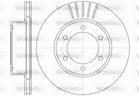 Гальмівний диск передн. 4 RUNNER III /LAND CRUISER 90 2.7-3.4 95-02 WOKING D6562.10