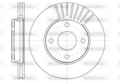 Диск гальмівний передній (кратно 2) (пр-во Remsa) Ford Fiesta Fusion 02>08 / Focus I WOKING D6575.10