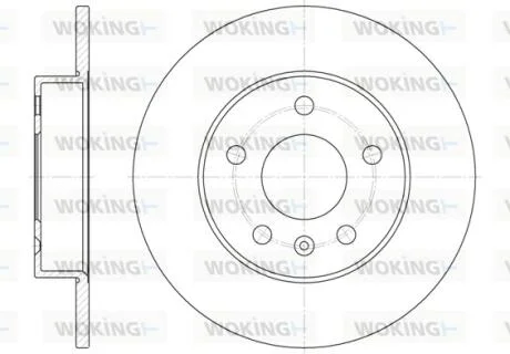 Диск тормозной задний (кратно 2) (пр-во Remsa) Opel Astra G H Zafira A B / Meriva A B WOKING D6578.00