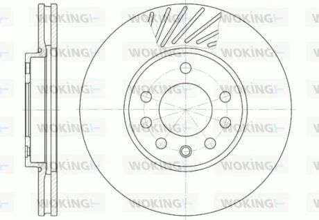 Диск тормозной передний (кратно 2) (пр-во Remsa) Opel Astra G H Zafira A / Meriva A / Combo C WOKING D6584.10