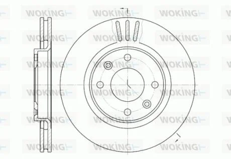 Диск тормозной передний (кратно 2) (пр-во Remsa) PSA Berlingo Partner I / C-Elysee 301 / C4 I C3 / 207 208 307 WOKING D6603.10