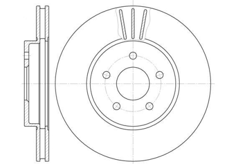 Диск тормозной передний (кратно 2) (Remsa) Ford Mondeo III WOKING D6607.10 (фото 1)