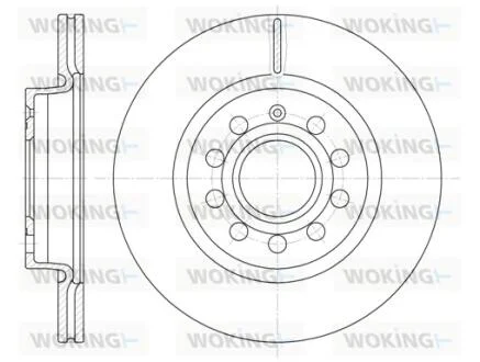 Диск тормозной передний (кратно 2) (пр-во Remsa) VAG Octavia II Yeti / Golf V VI Caddy III Jetta III IV WOKING D6647.10