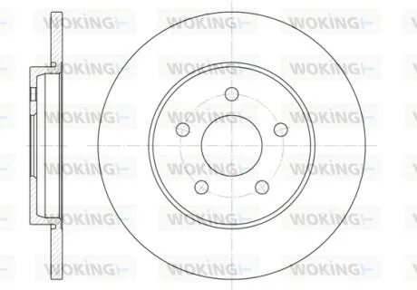 Гальмівний диск задн. XType/Mondeo/Mondeo 00-11 WOKING D6661.00