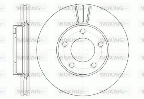 Диск тормозной передний (кратно 2) (пр-во Remsa) Mazda 3 I II 1,3-2,0i / Mazda 5 I II WOKING D6671.10
