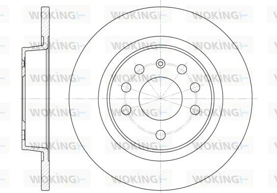 Гальмівний диск зад. Opel Vectra C 02-/Signum 03- (278x12) WOKING D6688.00 (фото 1)