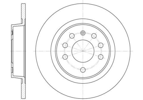 Гальмівний диск зад. Opel Vectra C 02-/Signum 03- (278x12) WOKING D6688.00