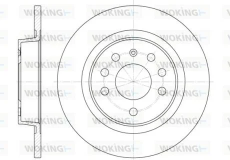 Тормозной диск зад. Opel Vectra C 02-/Signum 03- (278x12) WOKING D6688.00