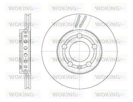 Гальмівний диск перед. Fabia/Fox/Polo (03-21) WOKING D6709.10