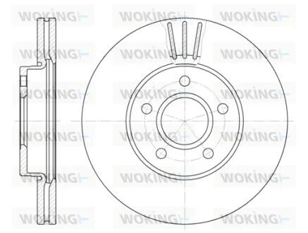 Гальмівний диск перед. Ford C-Max 07-10/Focus 04-11 (278x25) WOKING D6710.10