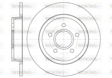 Гальмівний диск зад. Ford C-MAX/Focus II 04- (280x11) WOKING D6712.00