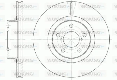 Диск тормозной передний (кратно 2) (пр-во Remsa) Subaru Forester 02> 08> Impreza 00> 08> Legasy 03> 09> WOKING D6715.10