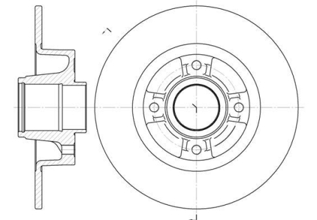 Тормозной диск (задний) CLIO /MEGANE/MODUS / GRAND MODUS /TWINGO 1.2-2.0 02- WOKING D6750.00 (фото 1)