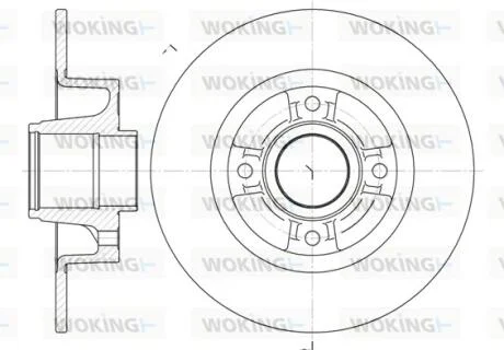 Тормозной диск (задний) CLIO /MEGANE/MODUS / GRAND MODUS /TWINGO 1.2-2.0 02- WOKING D6750.00