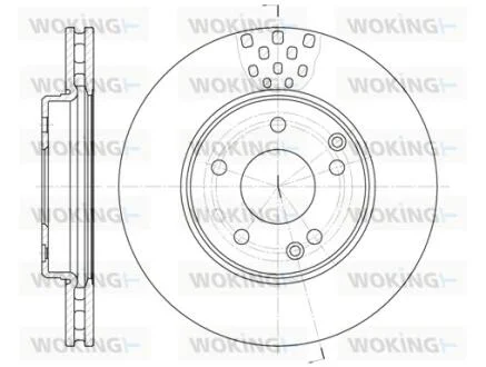 Гальмівний диск перед. W203/W208/W209/W202 (93-11) WOKING D6751.10