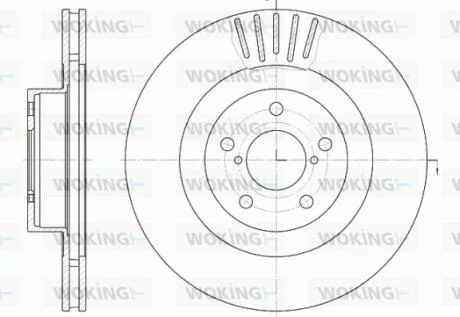 Диск тормозной передний (кратно 2) (пр-во Remsa) Subaru Forester 02> 08> / Legasy Outback 03> 09> WOKING D6816.10