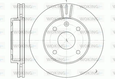 Диск тормозной передний (кратно 2) (пр-во Remsa) Chevrolet Lacetti WOKING D6959.10