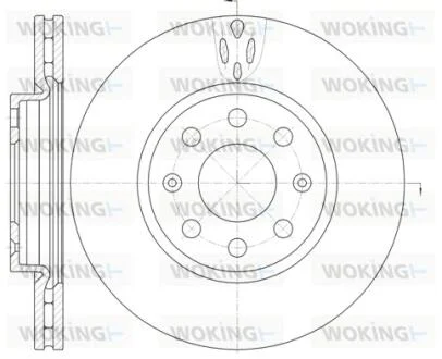 Диск тормозной передний (кратно 2) (пр-во Remsa) Opel Corsa D E / Punto 08> 13> WOKING D6981.10