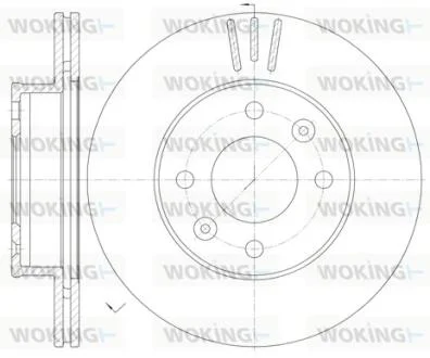 Гальмівний диск перед. i10/Picanto (04-21) WOKING D6990.10