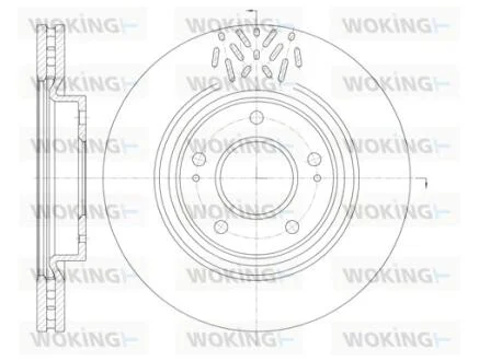 Гальмівний диск пер. Space Wagon/Grandis 04-13 WOKING D6996.10