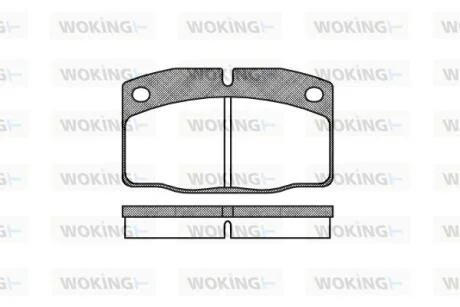 Тормозные колодки пер. Astra/Combo/Corsa/Kadett/Nova (75-01) WOKING P0013.00