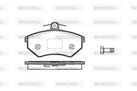 Гальмівні колодки пер. PASSAT В2/B3/B4 /Golf IV 1.6-2.0 91-02 (TRW) WOKING P0343.50
