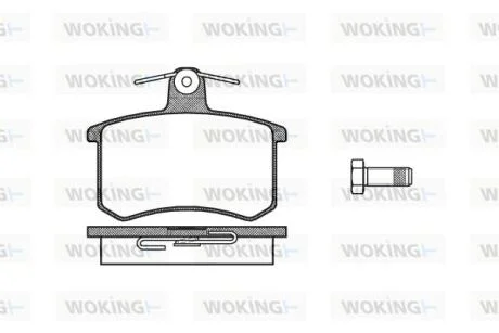 Колодки тормозные диск. задн. (пр-во Remsa) Audi 80, 100 WOKING P0353.00