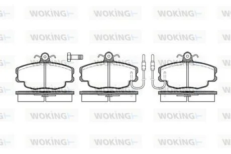 Колодки тормозные WOKING P0413.02