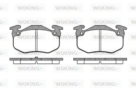 Гальмівні колодки зад. Peugeot 206 99-/Renault Megane I 96-03 WOKING P0443.50