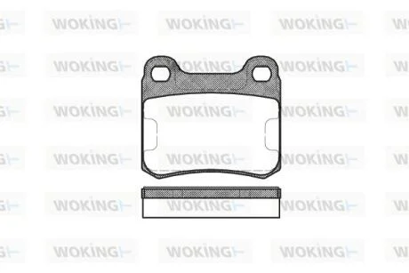 Тормозные колодки зад. W201 82-93 WOKING P0573.00