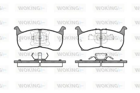 Колодки тормозные WOKING P0643.00