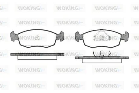 Гальмівні колодки пер. Ford Escort/Sierra 84-99 (ATE) WOKING P0723.00