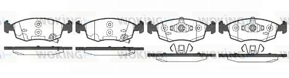 Колодки тормозные диск. перед. (пр-во Remsa) Fiat Panda 12> WOKING P0723.50 (фото 1)