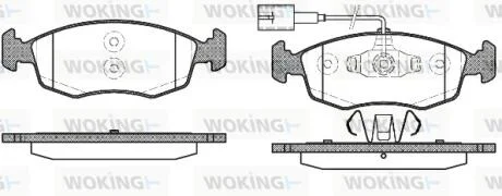 Колодки тормозные диск. перед. (пр-во Remsa) Fiat 500 0.9 07-,Fiat 500 c 0.9 09-,Fiat Grande punto 1.4 05- WOKING P0723.52