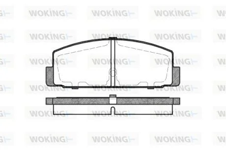 Гальмівні колодки зад. Mazda 6/323/626 94-12 (akebono) WOKING P0793.30