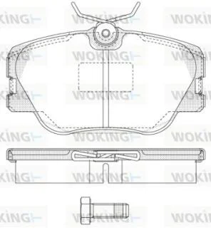 Гальмівні колодки пер. W201/124 (Lucas) WOKING P0893.00