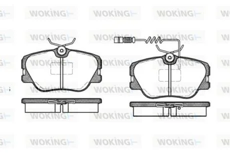 Колодки гальмівні WOKING P0893.02