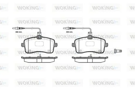 Колодки тормозные диск. перед. (пр-во Remsa) Peug 407 04> WOKING P10023.04