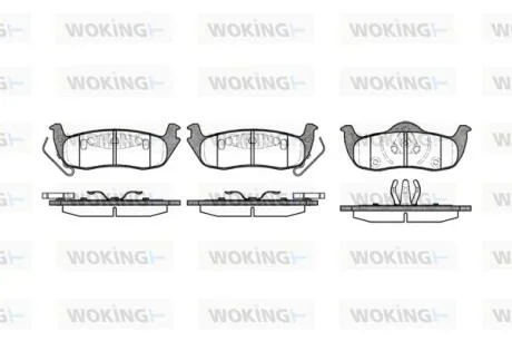 Колодки гальмівний диск. задн. (пр-во Remsa) Jeep Commander 3.0 05-10,Jeep Commander 3.7 05-10 WOKING P10063.10