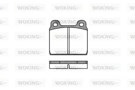 Колодки гальмівні WOKING P1023.00