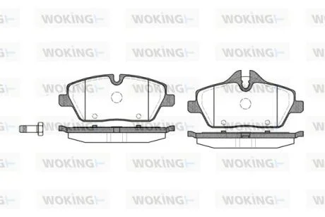 Колодки тормозные диск. перед. (пр-во Remsa) Mini Cooper, One, Clubman 08> WOKING P10313.00