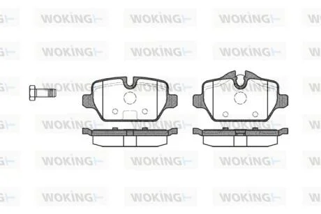 Гальмівні колодки зад. BMW 3(E90)/1(E81) 04-13 (TRW) WOKING P10323.00