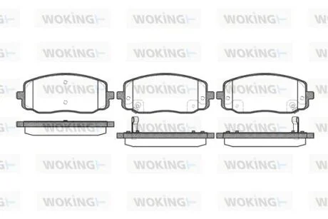 Гальмівні колодки пер. Kia Picanto/Hyundai i10 04- (mando) WOKING P10333.02