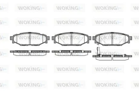 Гальмівні колодки зад. Forester/Impreza/Legacy/Outback09- WOKING P10363.01