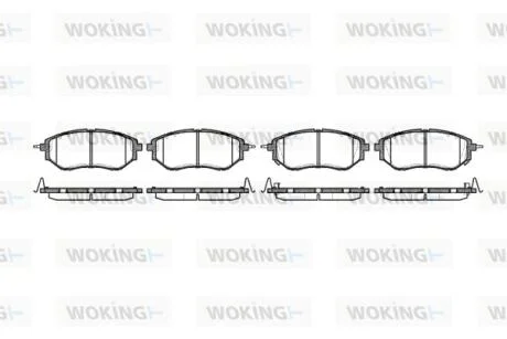 Колодки тормозные диск. перед. (пр-во Remsa) Subaru Forester 13> / Legasy, Outback 09> / Tribeca 06> WOKING P10373.02