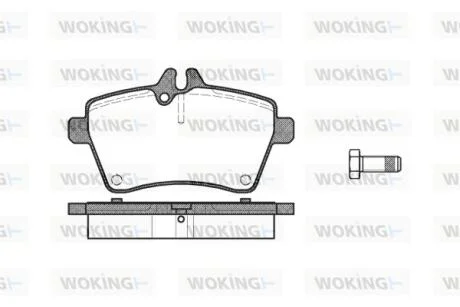 Колодки тормозные диск. перед. (пр-во Remsa) MB A-class 04>12, B-class 05>11 Bosch ver. WOKING P10443.00