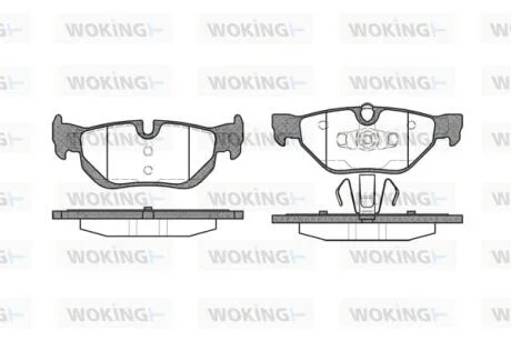 Колодки тормозные диск. задн. (пр-во Remsa) Bmw 1 1.6 06-12,Bmw 1 2.0 03-13,Bmw 1 2.0 06-12 WOKING P10453.00